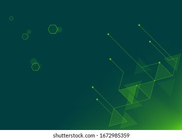 Abstract futuristic wave technology with polygonal shapes.