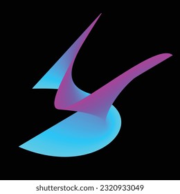 Una imagen abstracta de fondo de forma de forma de onda futurista.