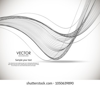 Abstract futuristic waves background. Vector digital illustration lines.