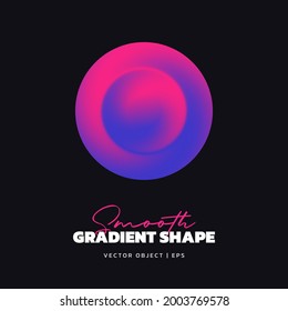 Abstract futuristic wavy shapes. Blended transparent gradients. Futuristic vector illustration badge. Smooth fluid bubbles with flame effect.