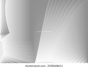 Abstract futuristic white and grey background with wave design luxury flowing lines. Elegant backdrop for poster, website, application, brochure, banner