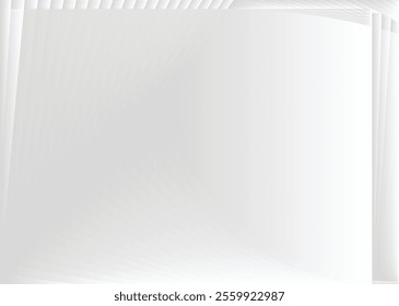 Abstract futuristic white and grey background with wave design luxury flowing lines. Elegant backdrop for poster, website, application, brochure, banner