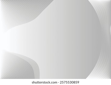 Abstract futuristic white and grey background with wave design luxury flowing lines. Elegant backdrop for poster, website, application, brochure, banner