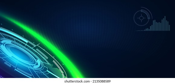 Resumen del fondo futuristik con elementos geométricos y efectos de la luz. Plantilla de diseño de pantalla