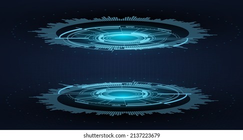 Abstract futuristik background with geometric elements and light effects. Screen design template