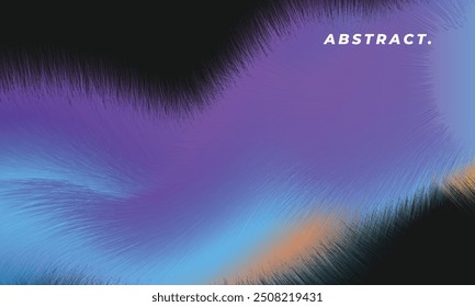 Abstrair formas difusas no plano de fundo preto. Fundo de fluido furry. Para pôster, banner, folheto ou apresentação modernos.