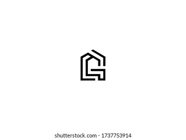 abstract G alphabet logo vector