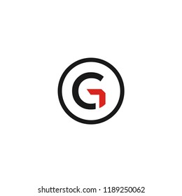 Abstract G initial letter in rounded logo design vector