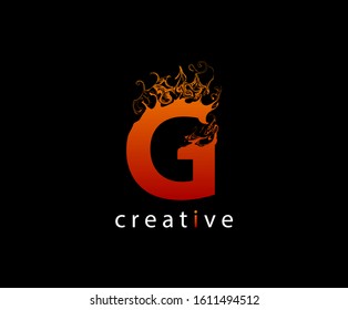 Abstract G Letter Flame Logo Icon