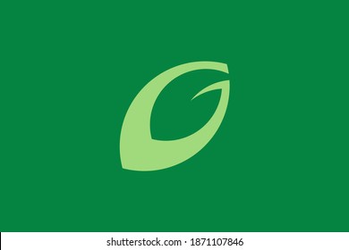 Abstract G letter and leaf logo design vector