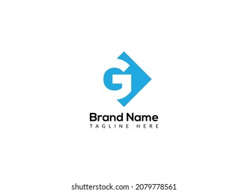 Abstract G letter modern initial logo design