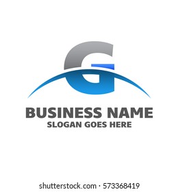 Abstract G letter vector logo icon template
