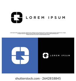 Abstract G logo with minimalist style, ideal for innovative brands in technology or finance.