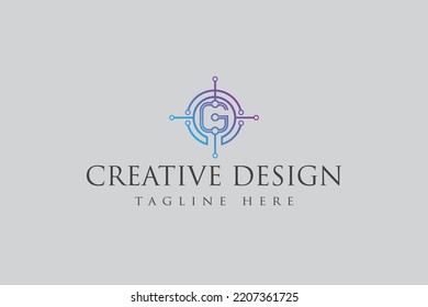 	
Abstraktes Design des G-Tech-Schaltungslogo