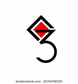 Abstract G3 logo design with diamond symbol.