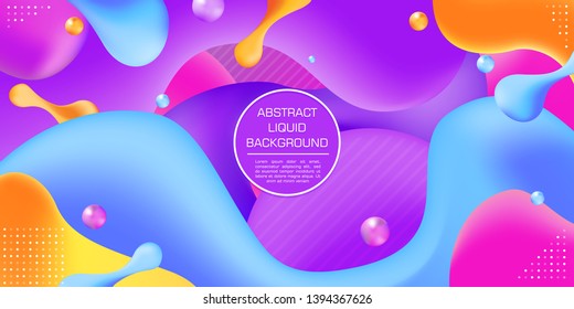 abstract gadient dynamic colorful liquid shapes background