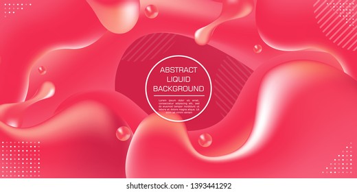 abstract gadient dynamic red color liquid shapes background