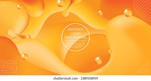 abstract gadient dynamic yellow liquid shapes background
