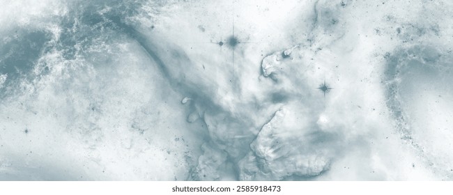 Abstract Galactic Artwork Highlighting the Stunning Formation of a Distant and Radiant Nebula
