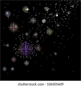 Abstract galactic space scape background with distant stars