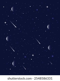 Abstract galaxy background with stars and planets. Space Background

