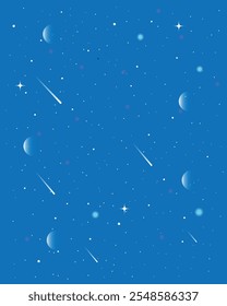Abstract galaxy background with stars and planets. Space Background

