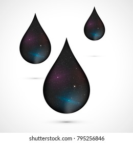 Abstract galaxy drop vector stock eps 10 illustration