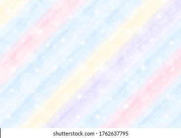 abstract galaxy fantasy unicorn. pastel sky with bokeh. rainbow background. illustration vector.