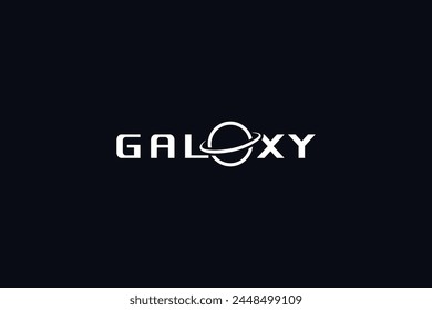 Abstract von Galaxy Text Wortmarke Stil Logo