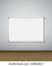 Abstract Gallery Background with Lighting Lamp and Frame. Empty Space for Your Text or Object. EPS10 - Shutterstock ID 433022617
