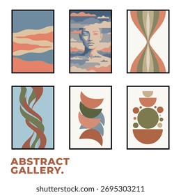 abstract gallery modern shape and minimalist composition set