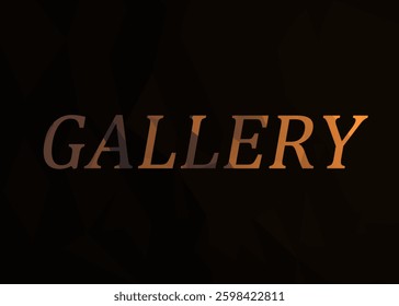 Abstract Gallery Text Effect Design Black Background