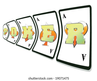 abstract gambling Poker vector style with cards