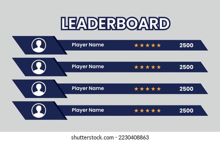 abstract game leaderboard, Game leaderboard with abstract background