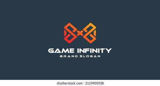 Abstract game logo with creative and unique style Premium Vector