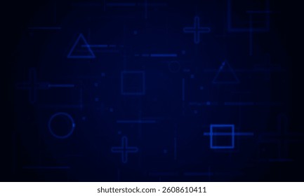 Abstract Game speed Light out technology and with neon triangles. Hitech communication concept innovation background, vector design