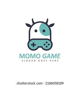 abstract game stick icon and momo. vector illustration