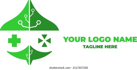 abstract game technology leaf logo