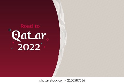 Abstract game trophy, football award banner, world soccer cup, qatar 2022 trends, vector illustration