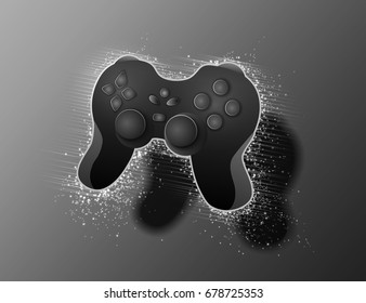 Abstract gamepad, gaming illustration. Vector background