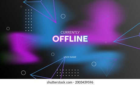 abstract gaming background for streaming offline mode with pink and blue color