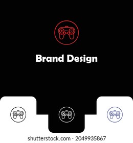 Abstract Gaming logo design template.
