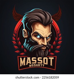 plantilla de diseño de logotipo de mascota de juegos abstractos