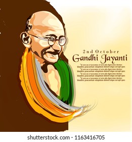 Abstract for Gandhi Jayanti is a national festival celebrated, 2nd October with creative design illustration in background Abstract for Gandhi Jayanti is a national festival celebrated, 2nd October with creative design illustration in background