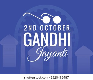 Abstract Gandhi jayanti vector illustration.
