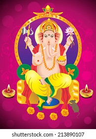 abstract ganesha chaturthi background vector illustration