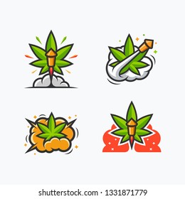 Abstract Ganja Boom illustration vector Design template. Suitable for Creative Industry, Multimedia, entertainment, Educations, Shop, and any related business