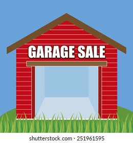 abstract garage sale background with some special objects