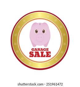 abstract garage sale object on a white background