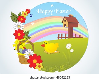 abstract garden background for easter day